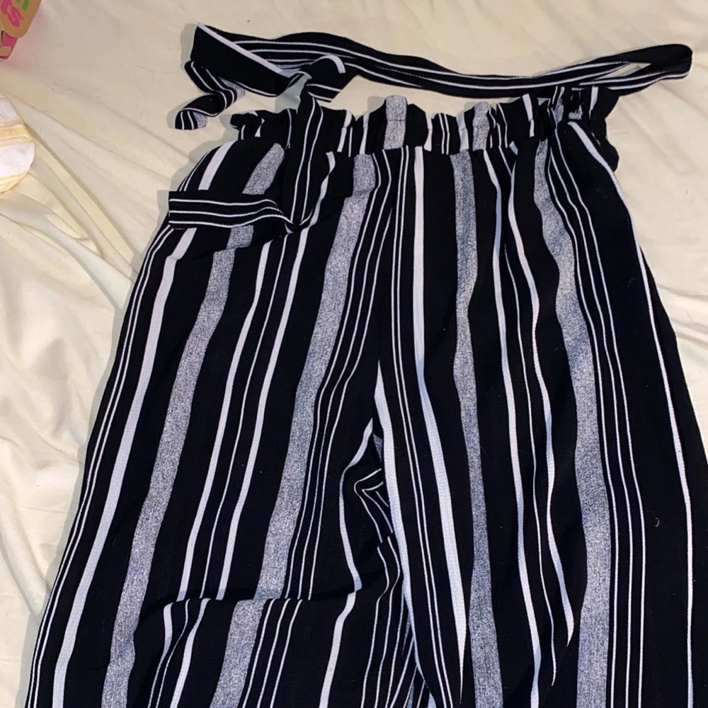 Striped tie pants